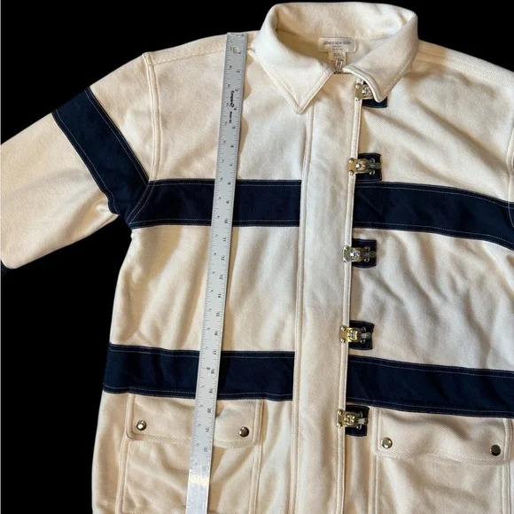 Jones New York Kids Cream and Black Raincoat - Picture 3 of 7